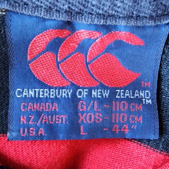 Vintage CCC Canterbury of New Zealand Mens Large Rugby Shirt Jersey Striped - Picture 5 of 7